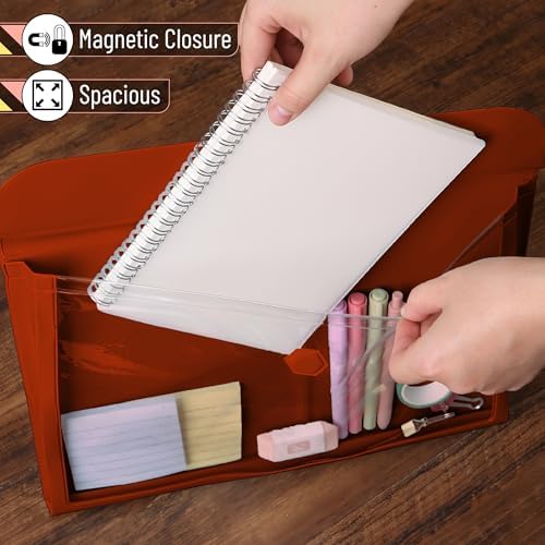 Mr. Pen Red Plastic File Folders - Letter Size, Clear - Image 4