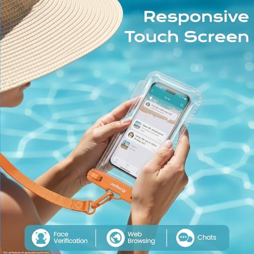 Rynapac IPX8 Waterproof Phone Pouch - 8.5in, 2 Pack Waterproof Phone Case for iPhone 17 16 15 Pro Max, Galaxy S26 S25 Ultra, Cellphone Dry Bag with Lanyard for Beach Vacation Travel Cruise Essentials - Image 3