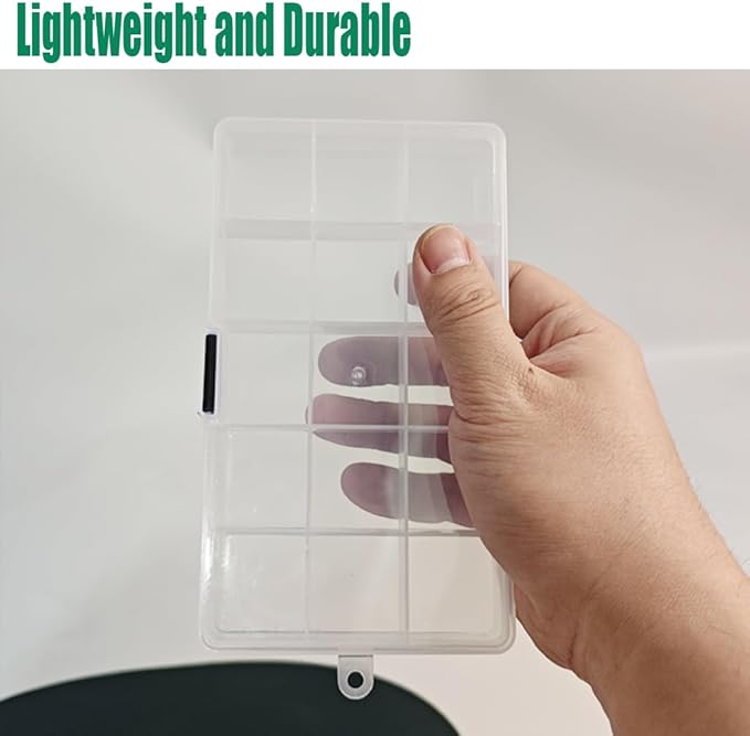 4 Pcs 15 Grids Clear Organizer Box Plastic Storage Container - Image 5