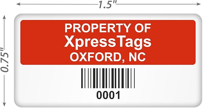 XpressTags 0.75"x1.5" Sequentially Custom Asset Barcoded Labels - Image 6