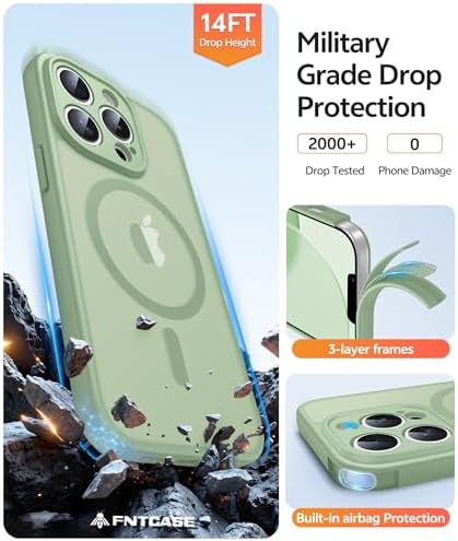 FNTCASE for iPhone 13 Pro Max Case, Fit for Magsafe, Full Camera Protection - Image 5