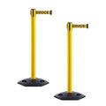 CCW Series WBB-200 Set of 2 Outdoor Safety Rubber Base Stanchion Retractable by Crowd+Control+Warehouse