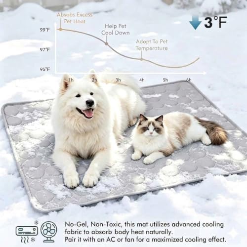 Cooling Mat for Dogs Large,Dog Cooling Mat Indoor,12"x16",Crate Pad for Pet - Image 5