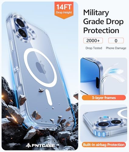 FNTCASE for iPhone 17 Case, Compatible with Magsafe, Glass Screen Protector - Image 5