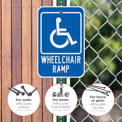 Wheelchair Ramp Sign, - Image 4