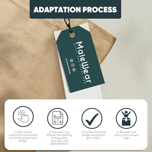 100 Pcs Personalized Hang Tags for Business - Custom Tags with Logo & Text - Customized HangTags for Handmade Items Wedding Business Use Clothing Tag Price Tag Jewelry Labels - Image 5