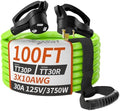 PlugSaf 100 FT 30 Amp RV Extension Cord Outdoor, 10AWG 125V 3125W STW Green by PlugSaf