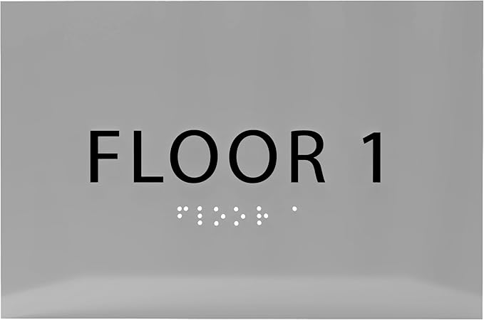 6" X4" Floor 1 Sign by ADACentralSigns