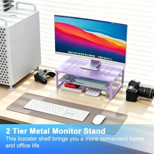 gianotter 2-Tier Metal Monitor Stand Riser - Image 2