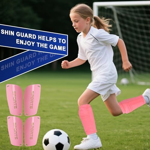 Kids Soccer Shin Guards 2 Pairs Slip-in Youth Shin Pads for Boys Girls, Lightweight PP+EVA Soccer Protective Gear Fits with Shin Guard Sleeves(not Included), Toddler to Teen Sizes Multiple Colors - Image 6