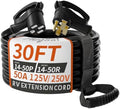 PlugSaf 30 FT 50 Amp RV/EV Extension Cord Outdoor, 125/250V 6250/12500W STW by PlugSaf