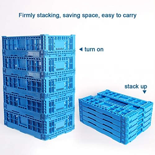Collapsible Storage Bin Containe，43 Liter Transfer box,crate Transit storage of various items (23.6" L x 15.7" W x 7.1" H) - Image 3