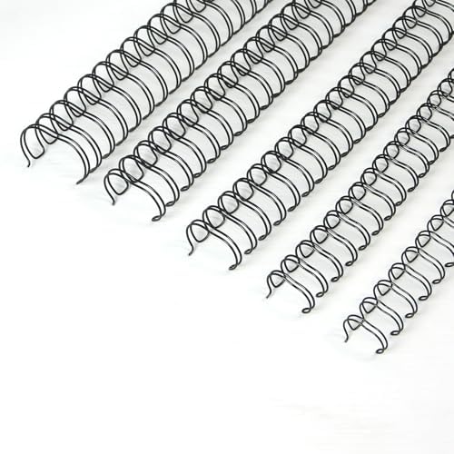 Rayson Wire Binding Spines, 2:1 Pitch, 21-Loop Black, Mixed Sizes, 50 Pack by RAYSON