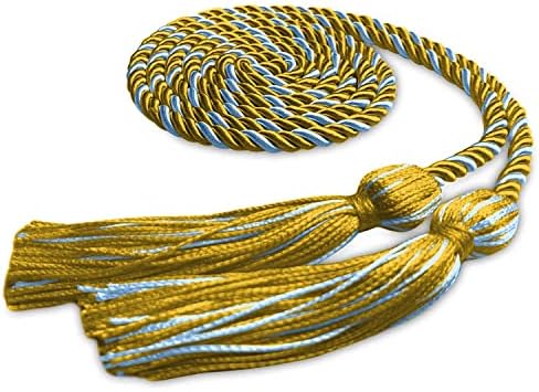 Endea Graduation Single Honor Cord Two-Color (Gold/Light Blue) by EndeaGraduation