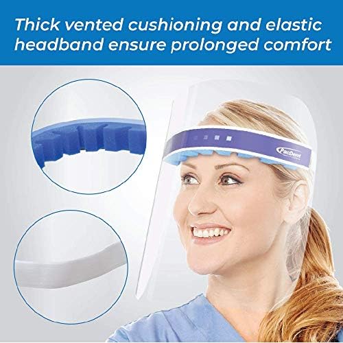 Pac-Dent - S005-A iShield Disposable Face Shield with Drape-It Cover, Anti-Fog Coating, Lightweight and Comfortable for All Day Use, Full Face Protection, 5-Pack - Image 5