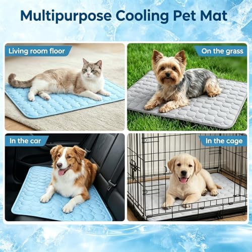 Cooling Mat for Dogs Large,Dog Cooling Mat Indoor,12"x16",Crate Pad for Pet - Image 4