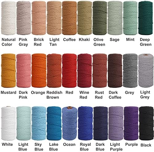 NOANTA Royal Blue Macrame Cord 3mm x 109yards, Cotton Rope Macrame Yarn - Image 7