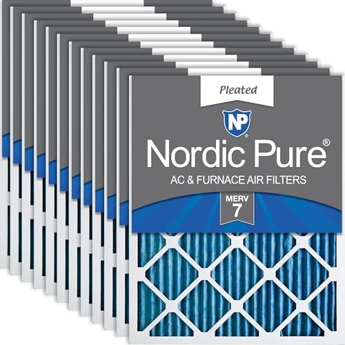 Nordic Pure 18x20x1 Pleated MERV 7 Air Filters 12 Pack by NordicPure
