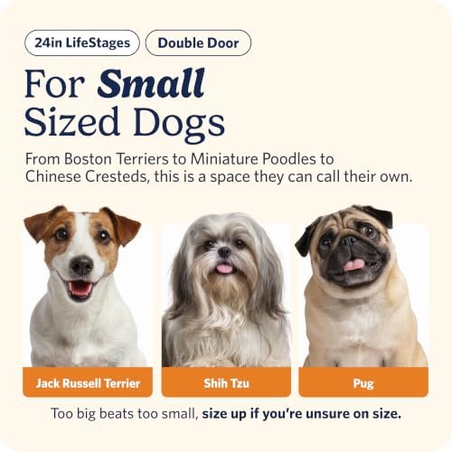LifeStages by MidWest 24-Inch Double Door Crate, Small Breeds, 12-20 lbs - Image 2