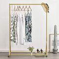 Gold Pipe Clothing Racks Freestanding, Modern Metal Clothes Rack Heavy Duty, Easy Assemble Clothing Rack for Hanging Boutiques and Bedroom 47" L by BOSURU