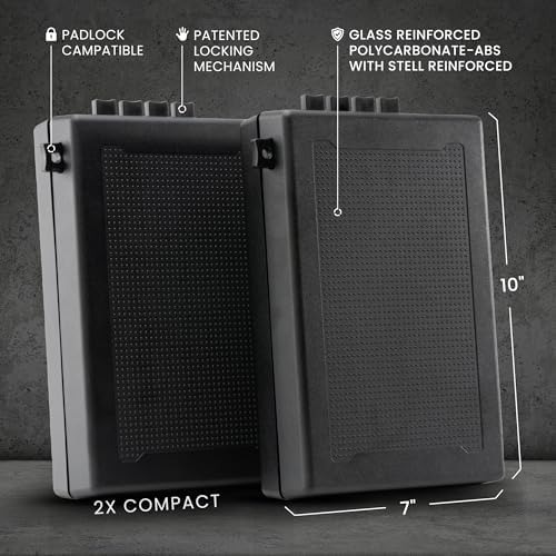 STOPBOX PRO Gun Safe Alternative for Handgun Storage, Instant Access Portable Gun Case, TSA Compliant Gun Lock Box for Car or Travel Safe Box, Quick Access Handgun | Black - 2PK (Compact Only) - Image 2