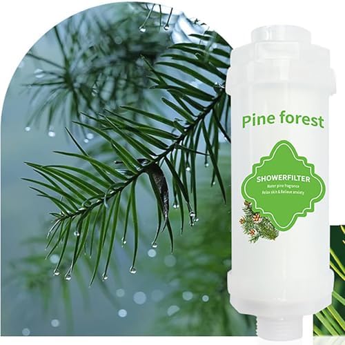 Vitamin C Shower Filter for Hard Water, Shower Aromatherapy, Water Purifier Bathroom Accessories Remove Chlorine Fluoride Heavy Metals Improves Skin Condition Protects Hair Pine Scent by Unknown