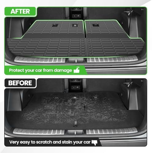 Cargo Mat for Hyundai Palisade 2020-2024 2025, All Weather Cargo Liner for Palisade Accessories Seat Back Cover Trunk Mat with Backrest Mat, Heavy Duty Car Mats, Car Accessories - Image 5