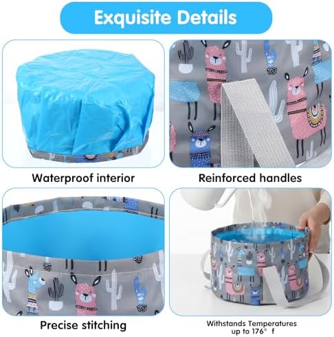 Foldable Bucket for Soaking Feet - Portable Foldable Foot Bath Tub Spa Basin for Travel, Home Pedicure & Outdoor Camping (Grey) - Image 5