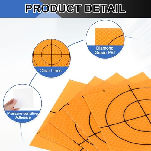 PATIKIL Survey Reflector Target Self-Adhesive Reflective Sheet Target Mark Tape, Suit for Ship Inspection - Image 3