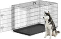FDW | 48" Foldable Metal Dog Crate | Black | Cage for XL Dogs by FDW