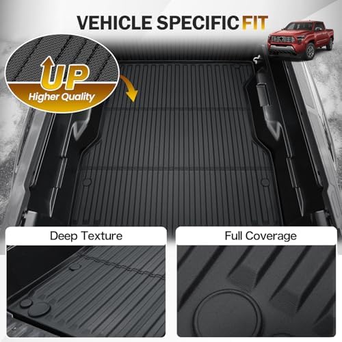 Truck Bed Mat for Toyota Tacoma 5FT 2024 2025 2026, All Weather Bed Liner for Tacoma Accessories, Heavy Duty Bed Mats, Car Accessories - Image 3