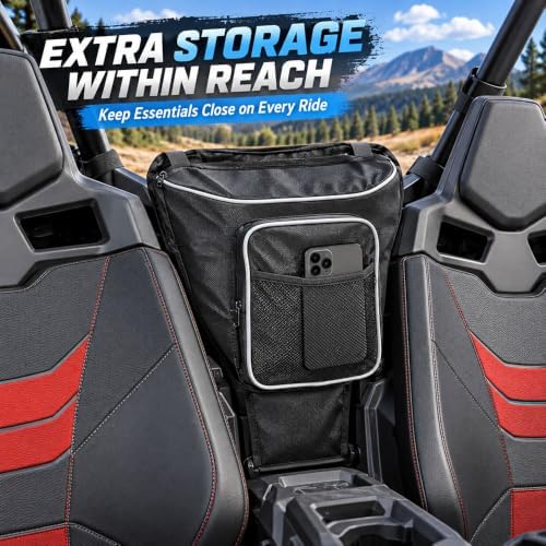 UTV Center Seat Storage Bag for Kubota RTV-X1140 Worksite Selected Years–2026, Front Rear Middle Seat Organizer Bag, Multi-Pocket UTV Interior Storage Bag - Image 2