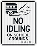 No Idling On School Grounds 410 IAC 33-4-2 Sign, by SigoSigns