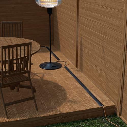 D-Line 6ft Floor Cord Cover, Cable Protector, Hide Extension Cords, Protect Cords, Prevent Cable Trips, Heavy Duty Cord Hider - Cable Cavity : 0.63" (W) x 0.31" (H) - Black (Pack of 4) - Image 6