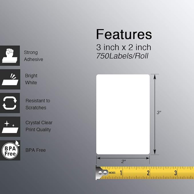 BETCKEY - 3" x 2" Multipurpose & Shipping Labels Compatible - Image 2
