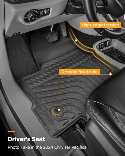 for Chrysler Pacifica 2017-2026 Floor Mats Cargo Liner 7/8 Passenger - Image 3