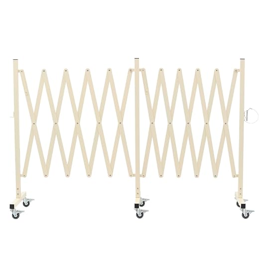 GYMTIME Expandable Metal Barricade, Flexible Mobile Safety Barrier, Folding by GYMTIME