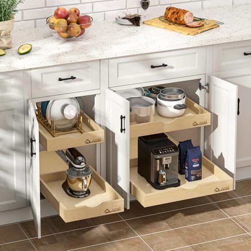 WelFurGeer Soft Close Pull Out Drawers for Cabinets, 8" W x 21" D Pull Out Cabinet Drawer with Heavy Duty Slides, Pull Out Cabinet Organizer, Cabinets Roll Out Drawers, Pull-Out Home Organizers - Image 2