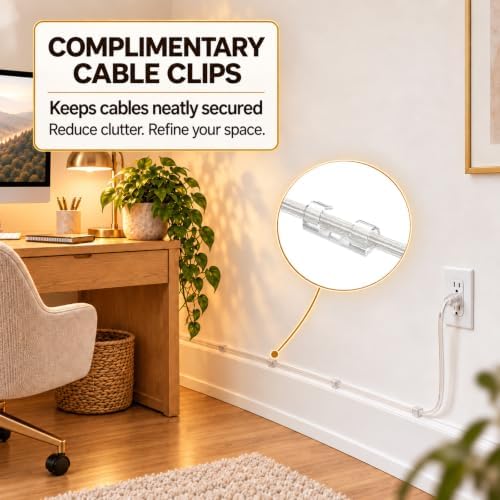 15 Ft Clear Extension Cord Indoor Thin, Male to Female, 2 Pack - Image 6