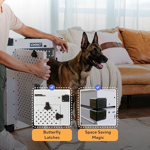 Impact High Anxiety Dog Crate - Escape Proof Kennel (Gray, 30") - Image 5