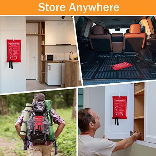 12 Pack Fire Blanket for Home, Kitchen, Camping, Warehouse - Image 4