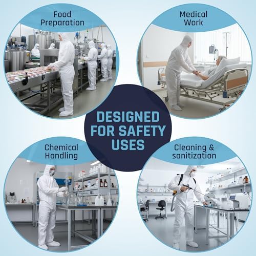 Microporous Disposable Coveralls, Protective Suit with Elastic Wrists & Ankles, Optional Hood & Boots - Image 3