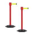Montour Line MSR760 Set of 2 Retractable Belt Barrier Stanchion, Rubber Base by Montour+Line
