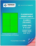 Premium Label Supply Bright Neon Color Fluorescent Stickers by PremiumLabelSupply