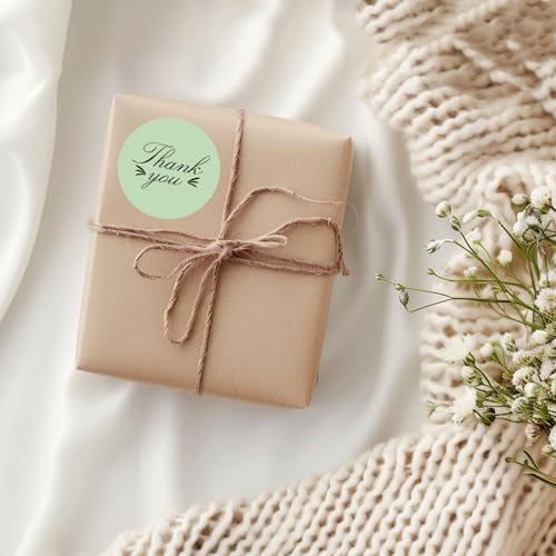 3 Inch Thermal Label,Sage Green Round Thermal Printer Label,Waterproof Thermal Stickers for DIY Logo Design,Name Tag,Thanks Card 300 Labels/Roll - Image 5