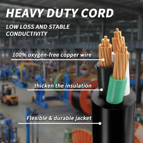 PlugSaf 100 FT 16/3 Outdoor Extension Cord with Multiple Outlets Black - Image 3