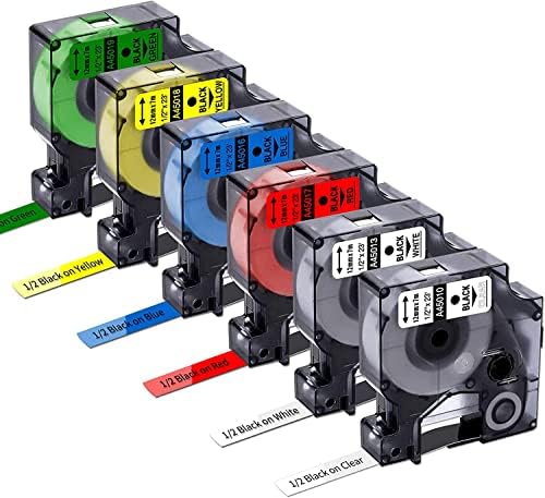 6-PK Replace for DYMO LabelManager 160 Refill 210D 280 360D 420P 500TS PnP by Freshworld