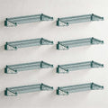 8 Pack 18" x 48" Green Epoxy NSF Wire Wall Shelf, Heavy Duty Wall Mounted Storage Rack, Industrial Metal Shelving for Garage, Warehouse by Zedfire