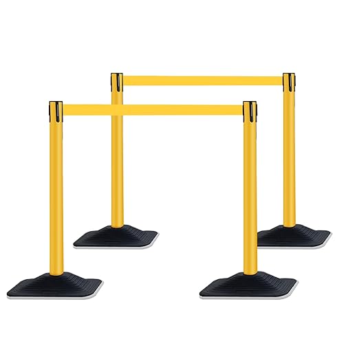 10 ft Crowd Control Stanchion Set, Crowd Control Barrier, Stanchions by YOURSAFETYOURPRIORITY