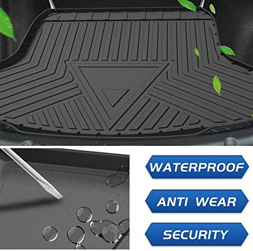 Elsetyler Cargo Liner for 2020-2026 Sentra - Black TPE All Weather Heavy Duty Waterproof Rear Cargo Tray Trunk Floor Mat Protector Compatible with 2020-2026 Nissan Sentra - Image 2